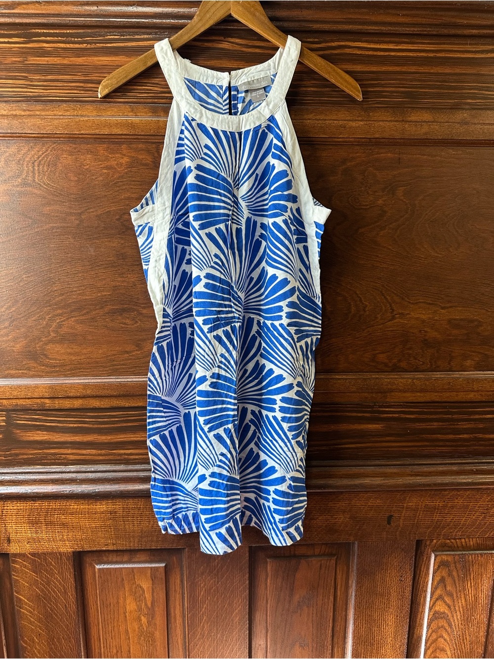 Peppermint Bay - Blue & White Halter Mini Sundress - Size Small